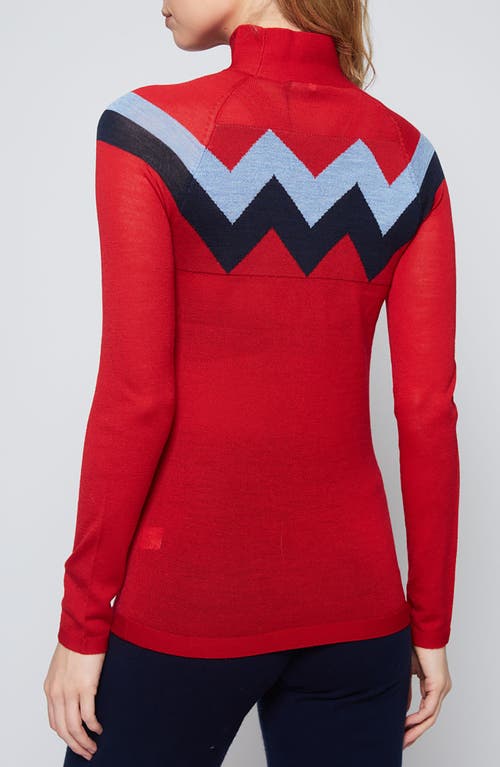 L'ETOILE SPORT L'ETOILE SPORT CHEVRON MOCK NECK SWEATER