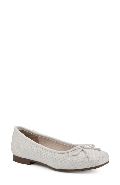 Shop Cliffs By White Mountain Bessy Ballet Flat In Cream/smooth