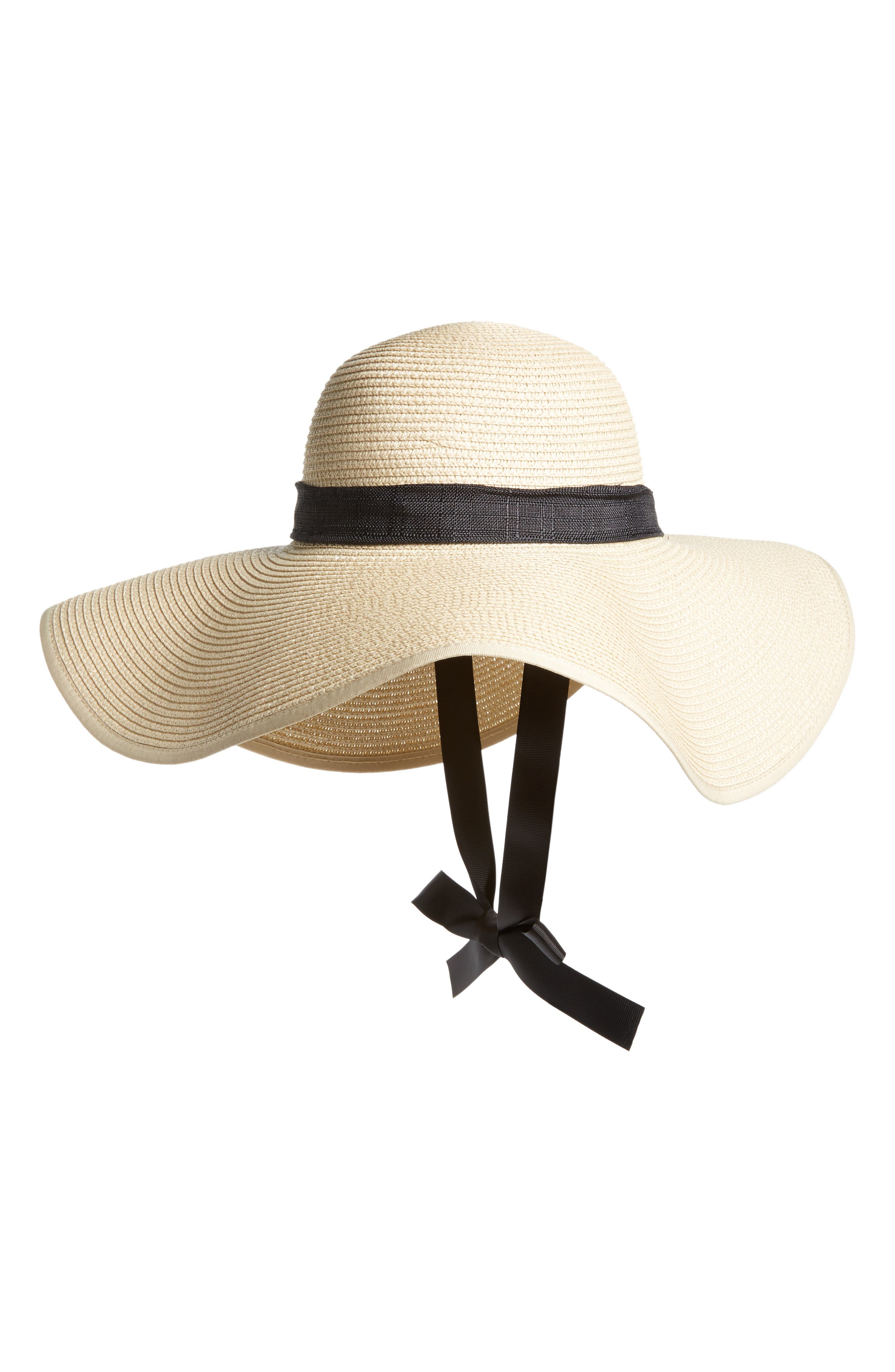 floppy hat with ribbon