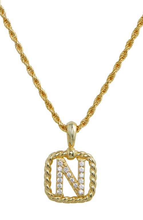 SAVVY CIE JEWELS Initial Pendant Necklace in Yellow-N at Nordstrom