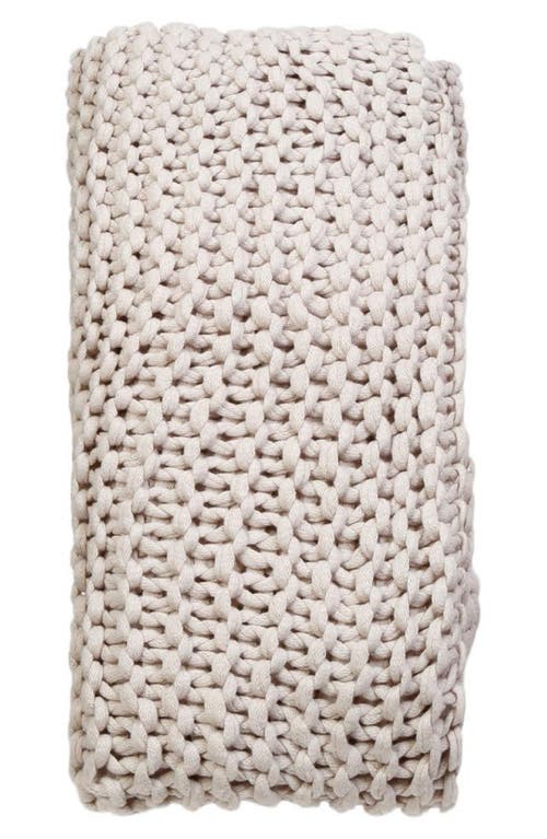 Pom Pom at Home Finn Chunky Knit Throw Blanket in Taupe at Nordstrom