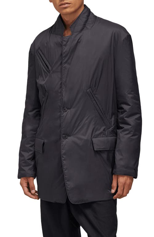 Y-3 Water Resistant Quilted Coat In Black