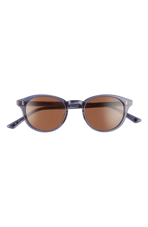 Spencer 48mm Polarized Round Sunglasses in Indigo Blue