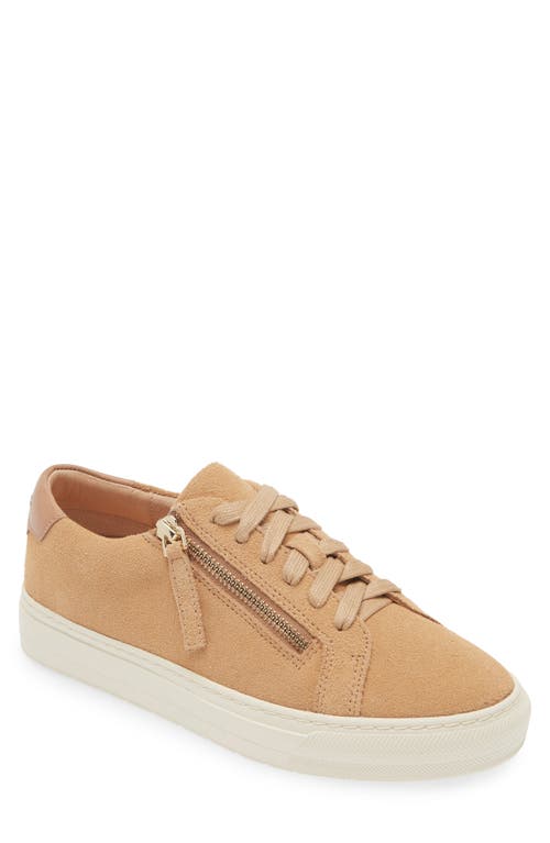 Shop Frankie4 Billie Zip Sneaker In Camel Suede