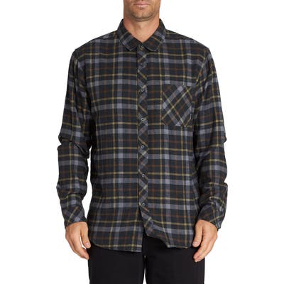 Billabong Freemont Flannel Button-Up Shirt, Black