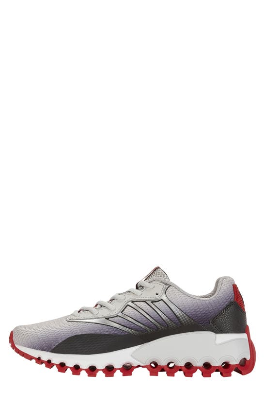 Shop K-swiss Tubes Sport Sneaker In Gray/ Black/ Red