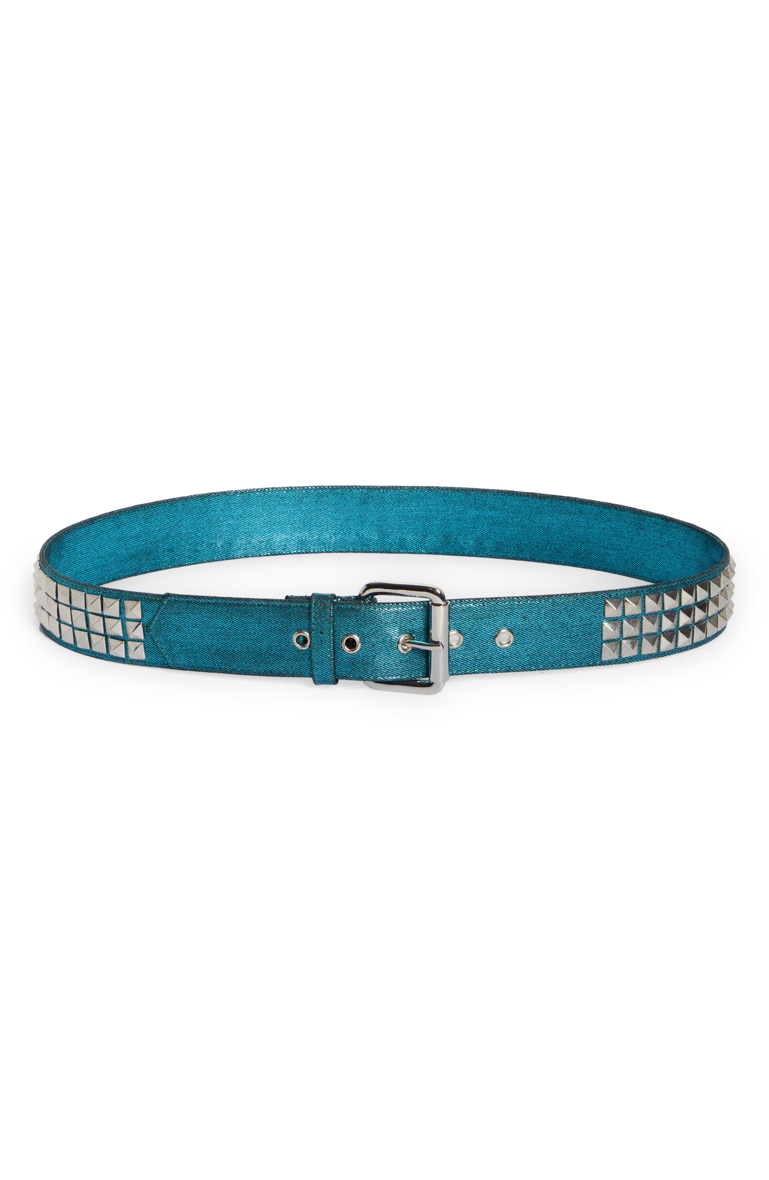 teal designer belt