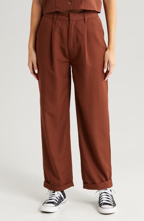 Victory Twill Wide Leg Pants in Sepia