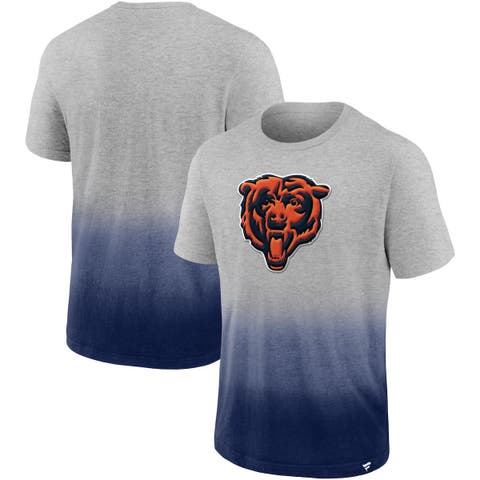 Women's Fanatics Branded Navy/White Chicago Bears Ombre Long Sleeve T-Shirt