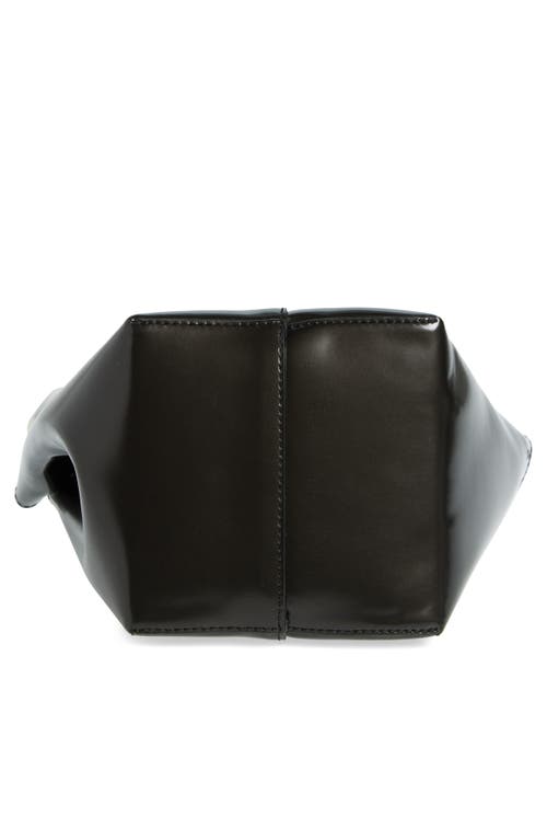 Jw Anderson The Jwa Corner Leather Bucket Bag In Black