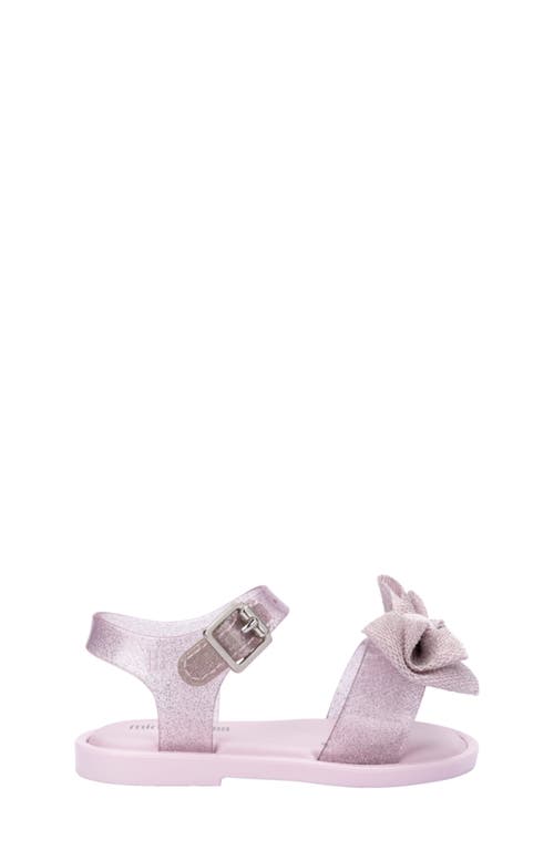 Shop Mini Melissa Kids' Mar Sweet Ankle Strap Sandal In Glitter Pink