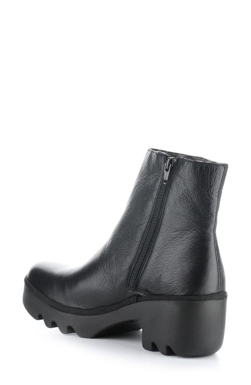Fly London Toor Platform Bootie In Black Mousse