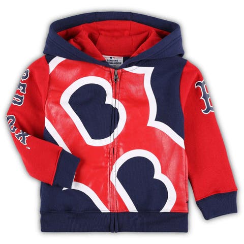Youth Toronto Raptors Red/Black Poster Board Full-Zip Hoodie