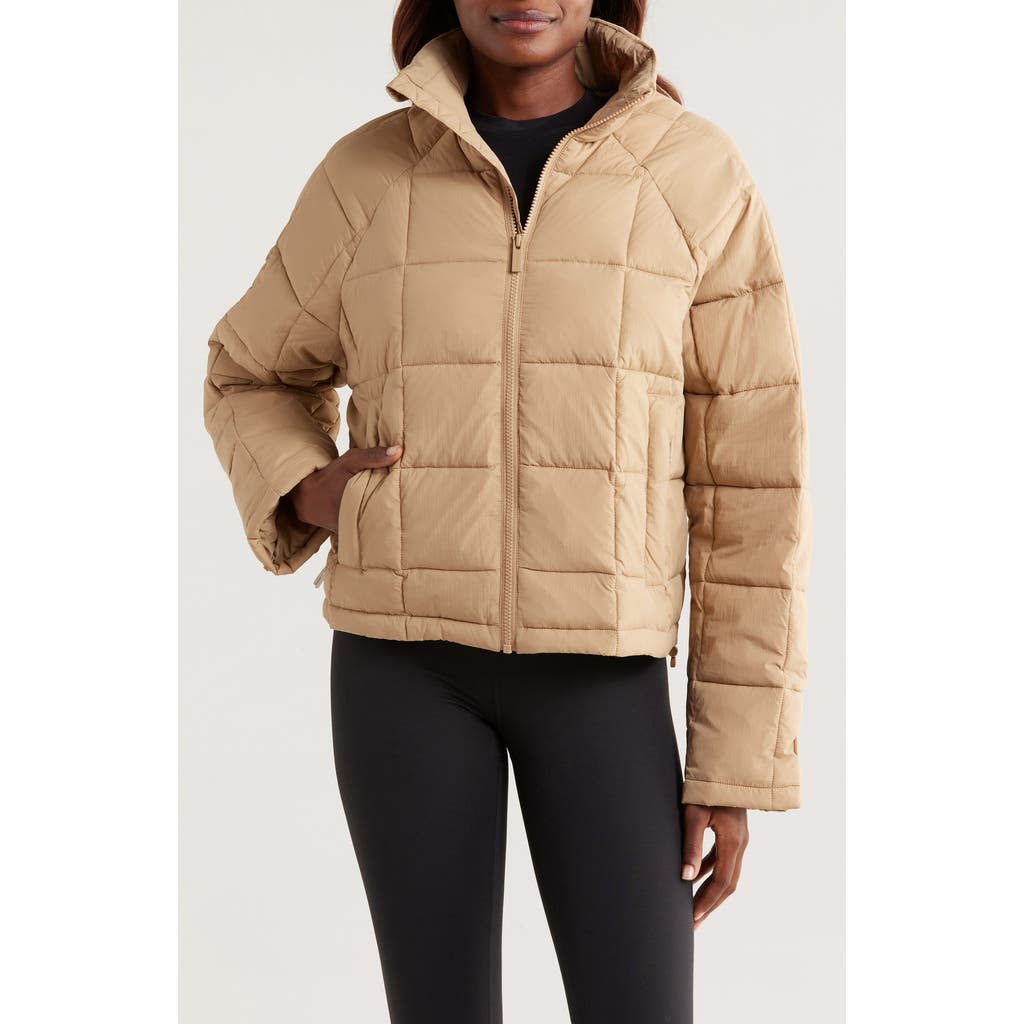 Halfdays Nellie Packable Puffer Jacket in Chai