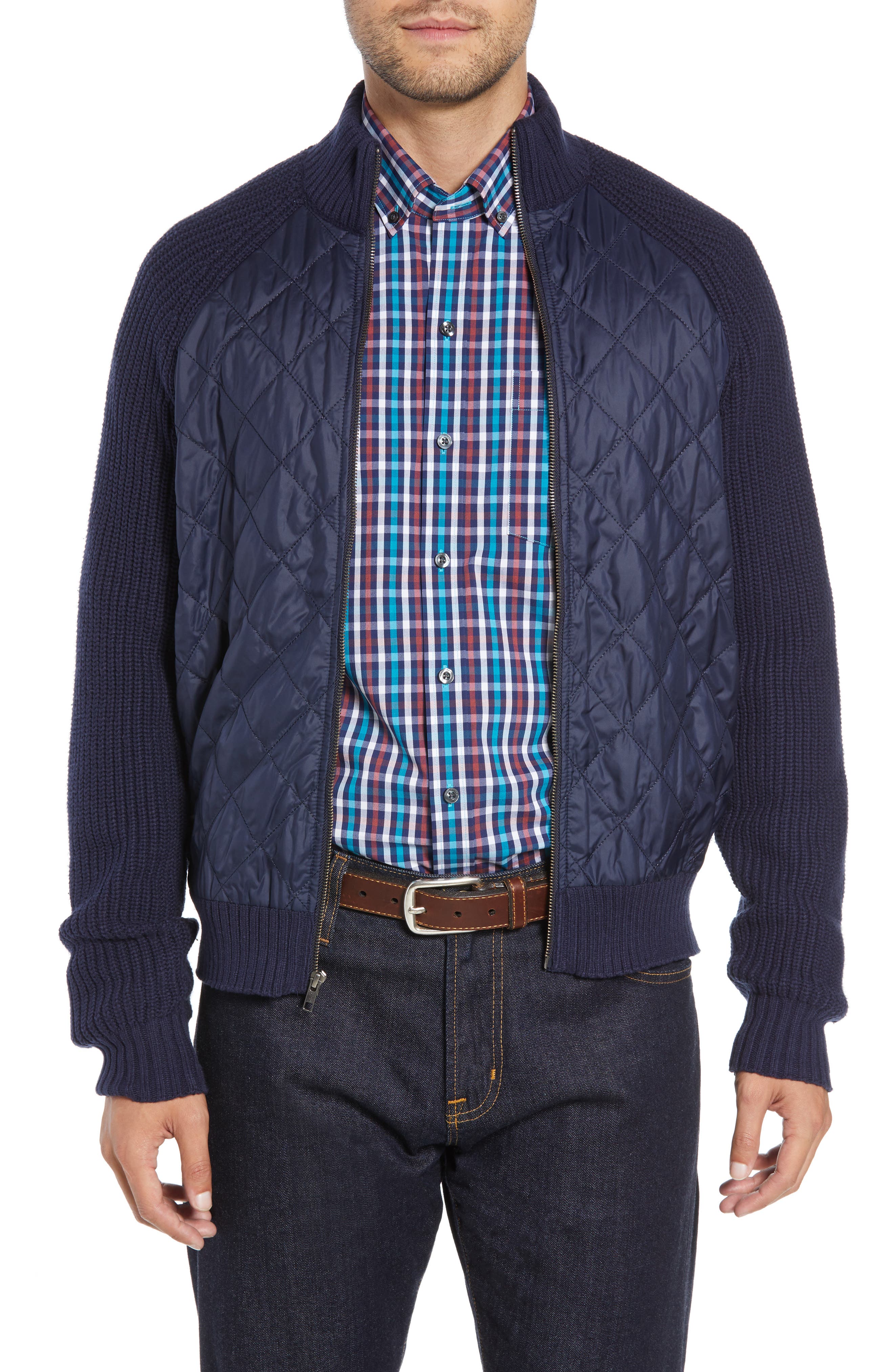 Cutter & Buck Quilted Zip Sweater Nordstrom
