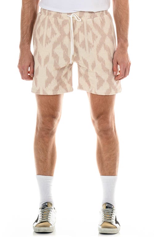 Original Paperbacks Loma Cotton Terry Cloth Drawstring Volley Shorts in Tan 