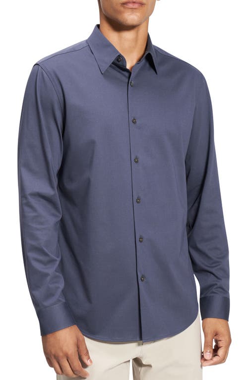 THEORY THEORY SYLVAIN ND STRUCTURE KNIT BUTTON-UP SHIRT