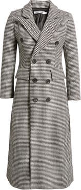 NIKKI LUND Houndstooth Double Breasted Coat Nordstrom