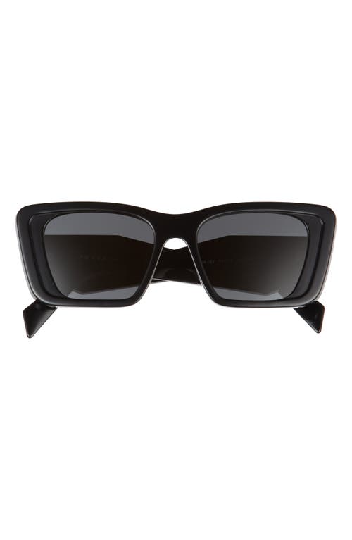 Prada 51mm Butterfly Sunglasses In Black/dark Grey