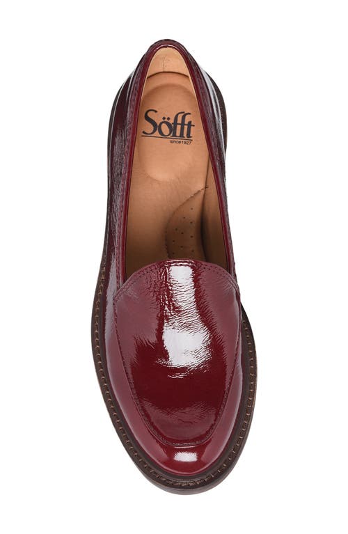 Shop Söfft Napoli Ii Water Resistant Loafer In Damasco Red Patent