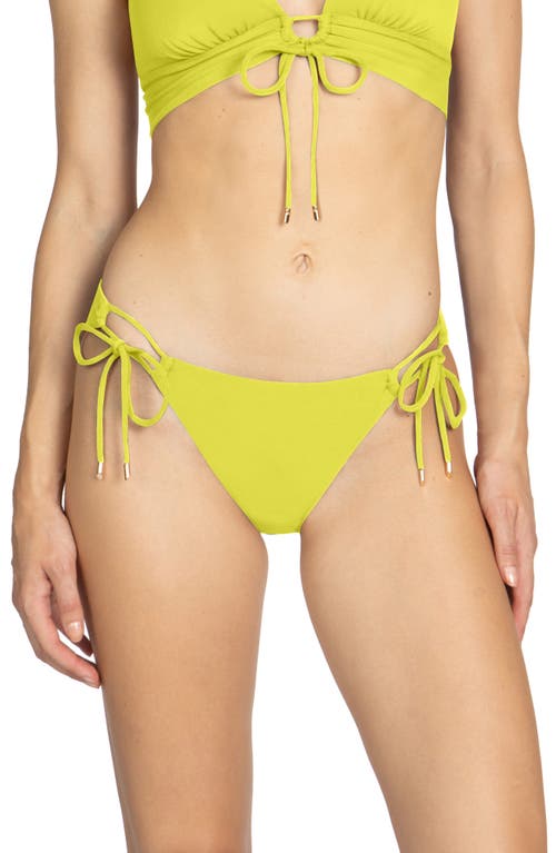 Aubrey Side Tie Bikini Bottoms in Honeydew