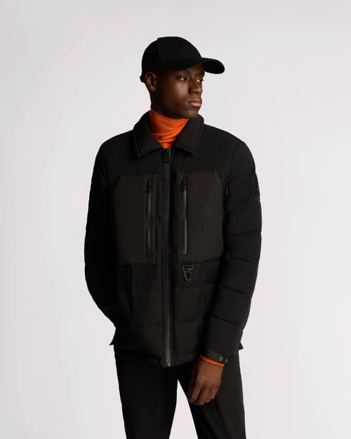 Alpenhaus Berdiac Lightweight Transitional Mixed Media Quilted Jacket In Black