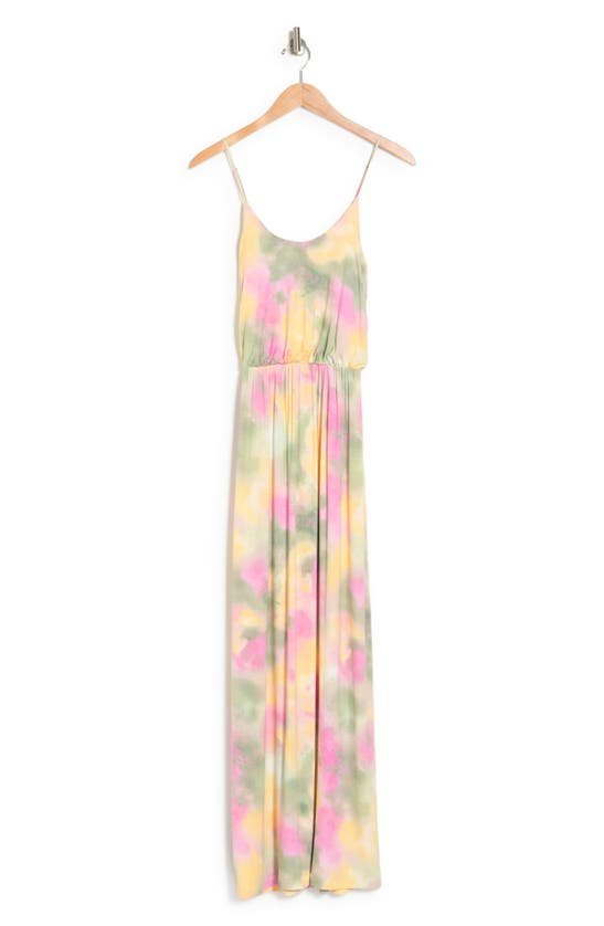 --- Knit Maxi Dress In Pastel Tie Dye