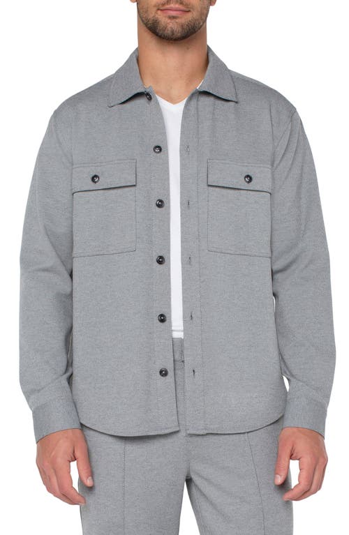 Liverpool Los Angeles Easy Piqué Overshirt in Heather Grey at Nordstrom, Size Xx-Large