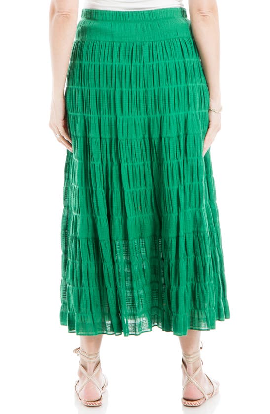 Shop Max Studio Textured Midi Skirt In Kelly Green
