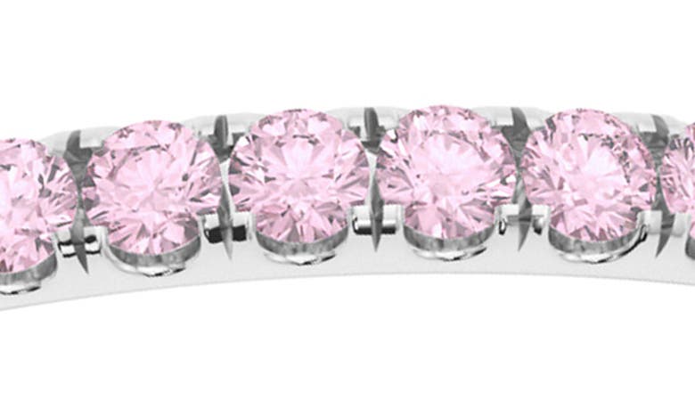 Shop Hautecarat Petite Fancy Pink Lab Created Diamond Eternity Ring In 18k White Gold