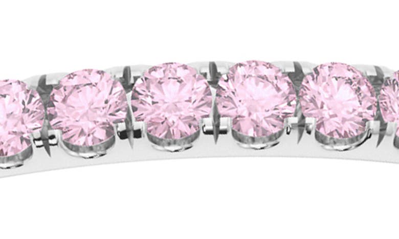 Hautecarat Petite Fancy Pink Lab Created Diamond Eternity Ring In 18k White Gold