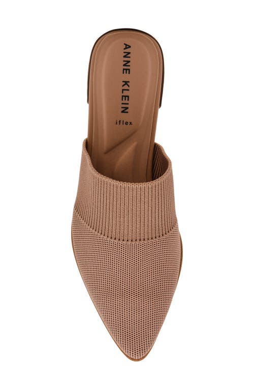 Shop Anne Klein Vassar Mule In Camel Knit