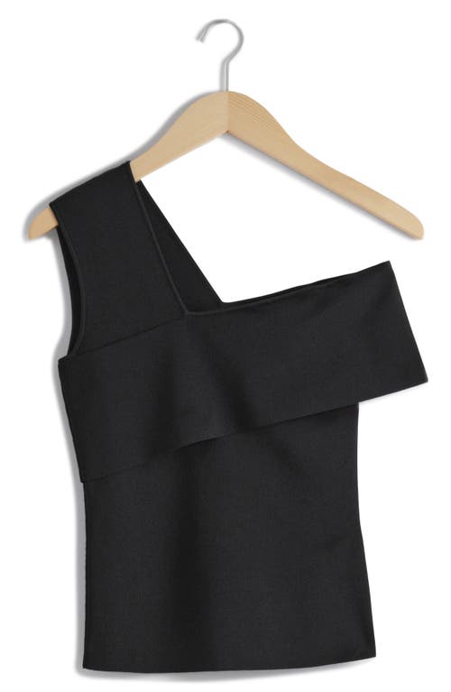 & Other Stories One Shoulder Top In Black