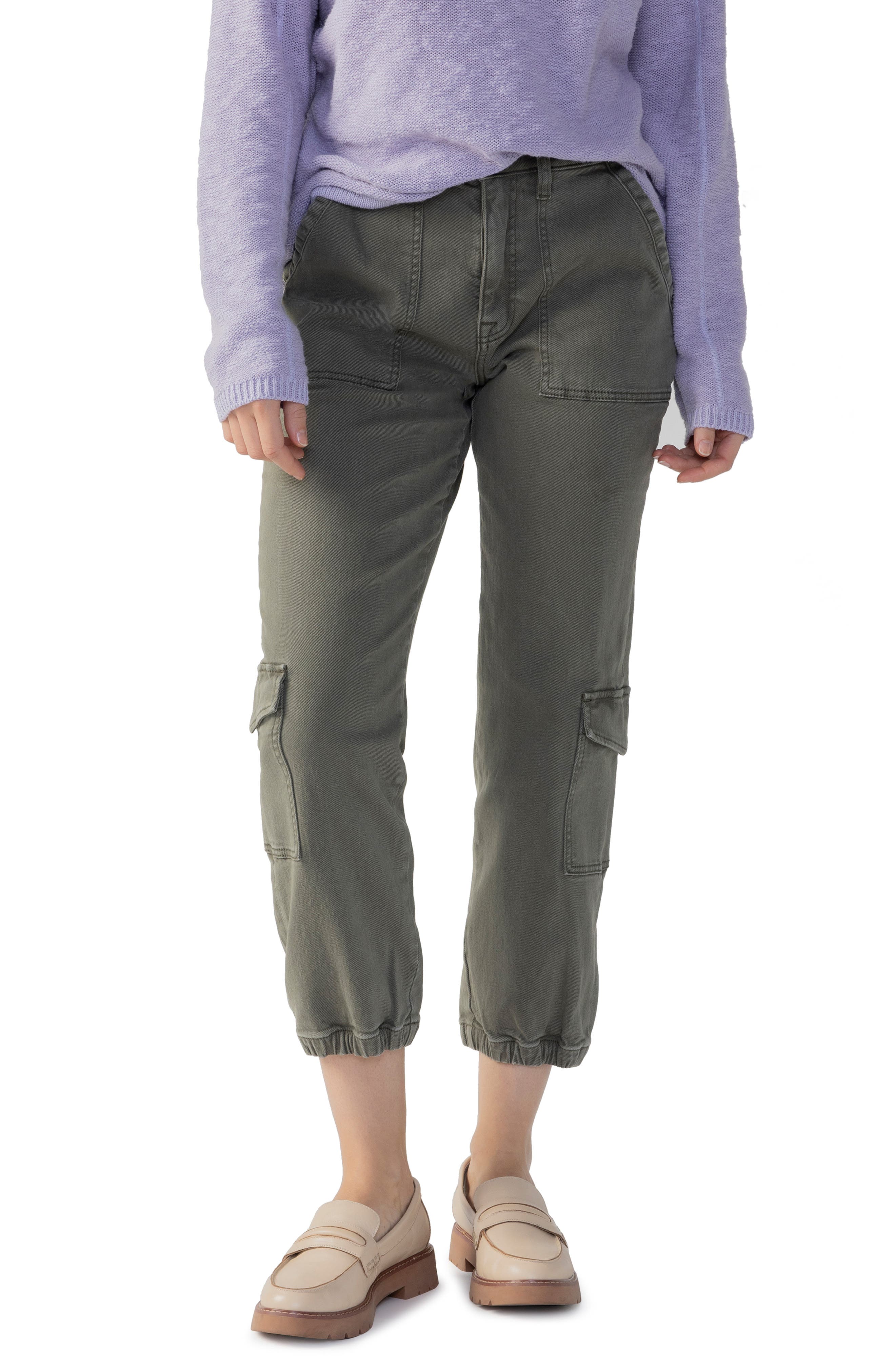 cotton cropped cargo pants