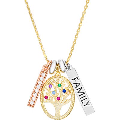 Lesa Michele Multicolored Family Tree Pendant Necklace