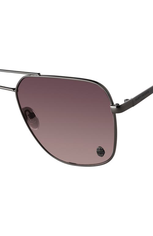 Shop Kurt Geiger London 61mm Gradient Navigator Sunglasses In Dark Ruth/mauve Gradient