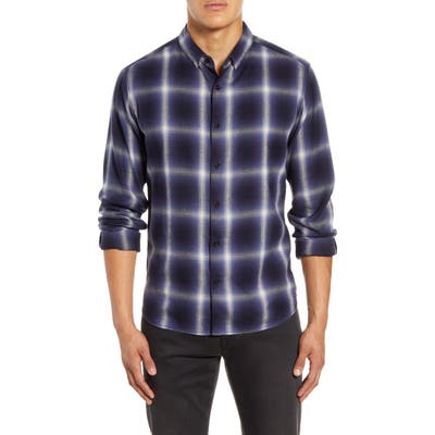 Bldwn Arias Regular Fit Plaid Button-Up Flannel Shirt, Blue