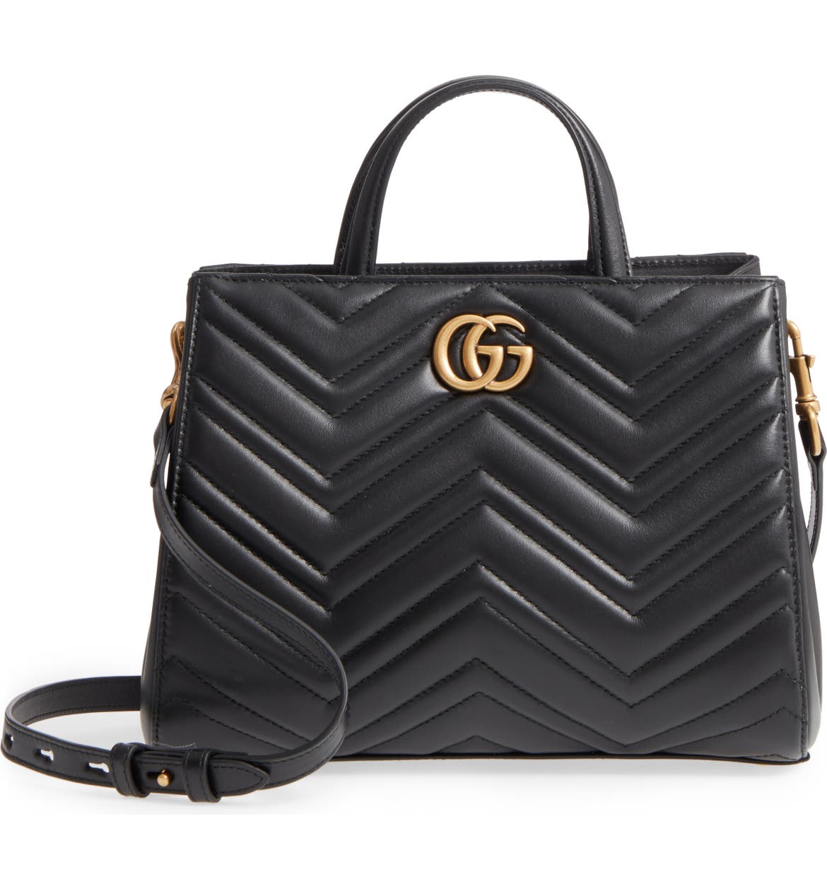 Gucci GG Small Marmont 2.0 Matelassé Leather Top Handle Satchel | Nordstrom