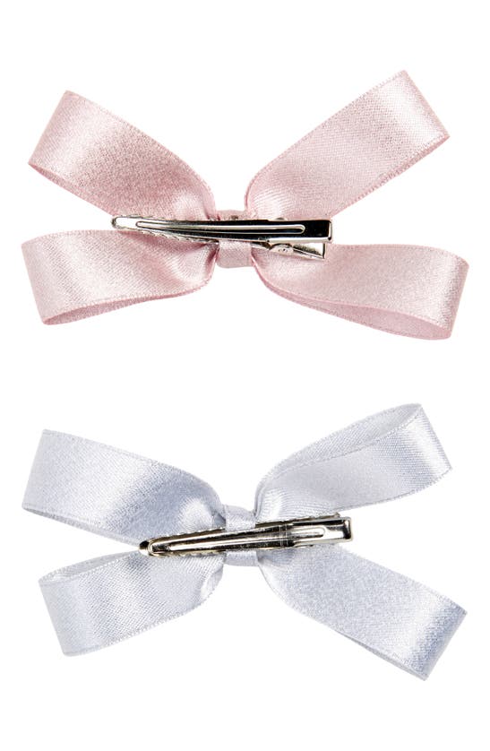 Shop Bp. 2-pack Bow Alligator Hair Clips In Pink- White