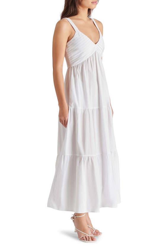 Shop Steve Madden Eliora Tiered Cotton Sundress In White