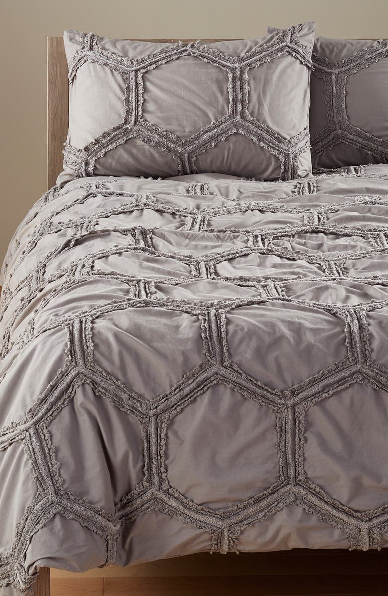 Nordstrom At Home Tufted Lace Honeycomb Duvet Cover Nordstrom