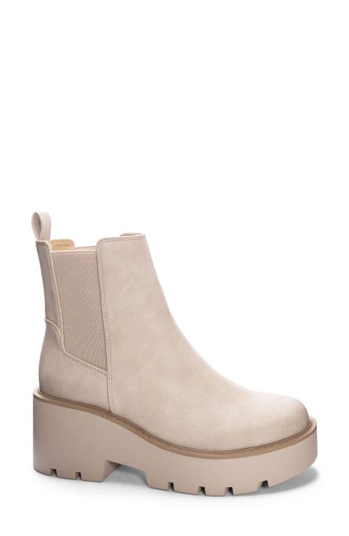 Platform Chelsea Boot in Taupe