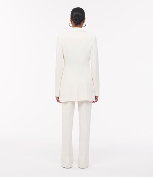Another Tomorrow Jersey Double-breasted Jacket In Vanilla