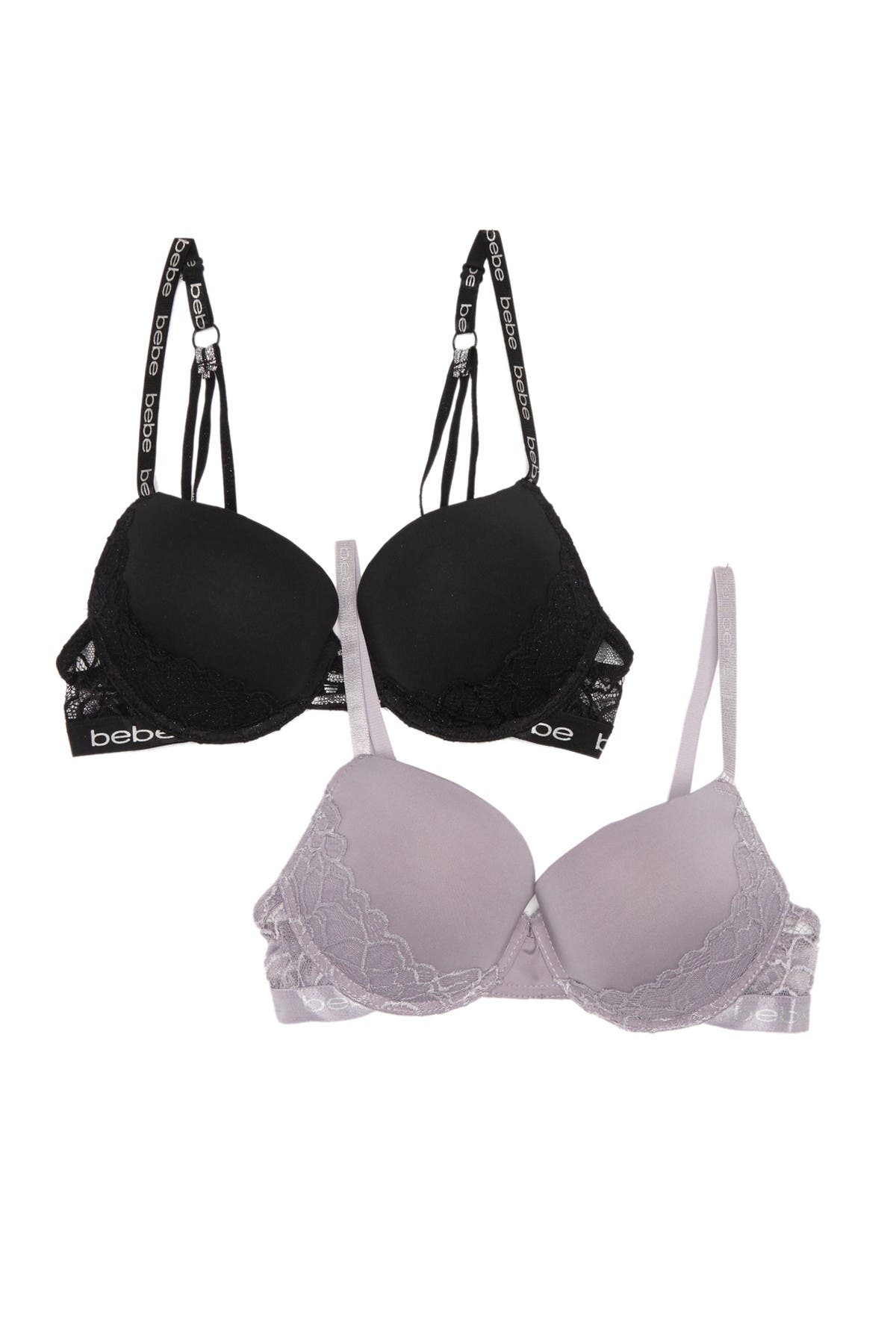 Bebe Shimmer Underwire Bra B D Cups Pack Of 2 Nordstrom Rack