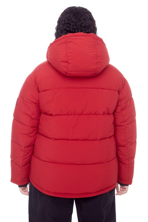 Alpine North Forillon Plus Women's Vegan Down (recycled) Short Quilted Puffer Jacket (plus Size) In Deep Red