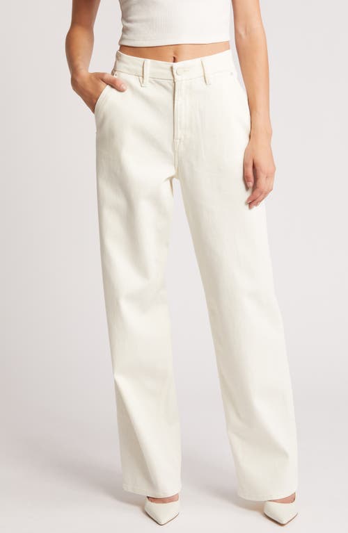 Good American '90s Carpenter Jeans Cloud White001 at