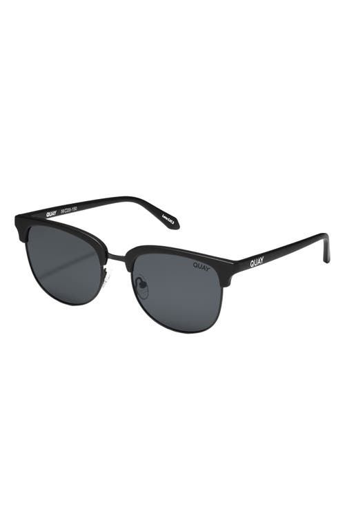 Shop Quay Australia Evasive 56mm Polarized Square Sunglasses In Matte Black/smoke Polarized
