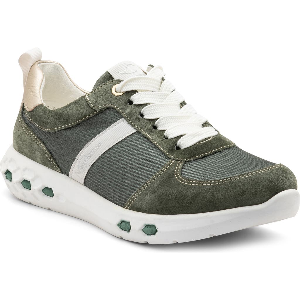 Ara Jennifer Energystep Sneaker In Thyme Mesh/platinum Trim