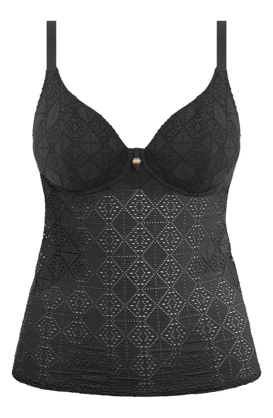 Freya Nomad Nights Underwire Plunge Tankini Top In Black