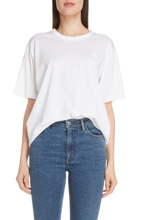 Acne Studios Gender Inclusive Nash Face Patch T-Shirt Optic White at Nordstrom,
